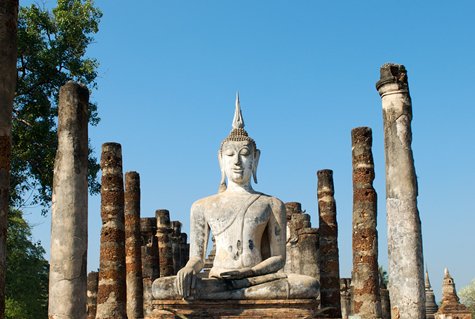 Wat Mahathat Temple in Sukhothai
