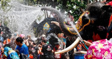 Wasserspaß beim Songkranfest