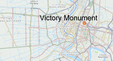 Anreise Karte Victory Monument Siegesdenkmal Bangkok Thailand