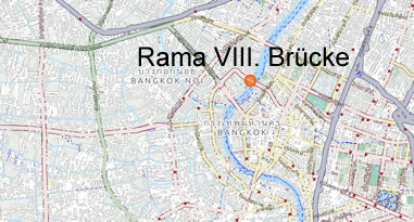 Karte Anreise Rama VIII. Brücke