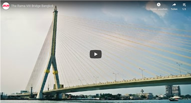 Videos Rama VIII. Brücke in Thailand Bangkok