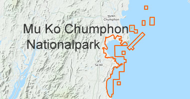 Karte Mu Ko Chumphon Nationalpark