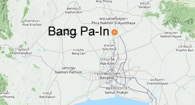 Anreise Karte Bang Pa-In Thailand