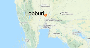 Karte Anreise Lopburi Thailand