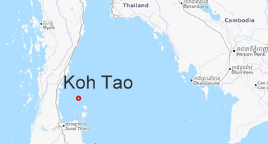 Karte Anreise Thailand Koh Tao
