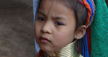 Thailand Bergvölker - Padaung Kind