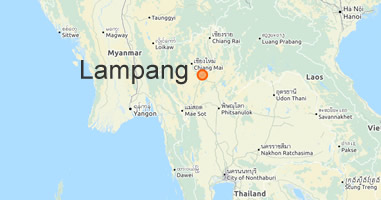 Karte Anreise Lampang Thailand