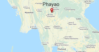 Karte Anreise Phayao Thailand