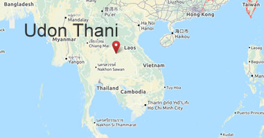 Karte Thailand Udon Thani