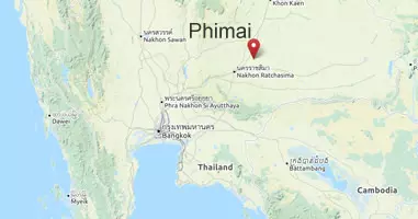 Karte Anreise Phimai Thailand